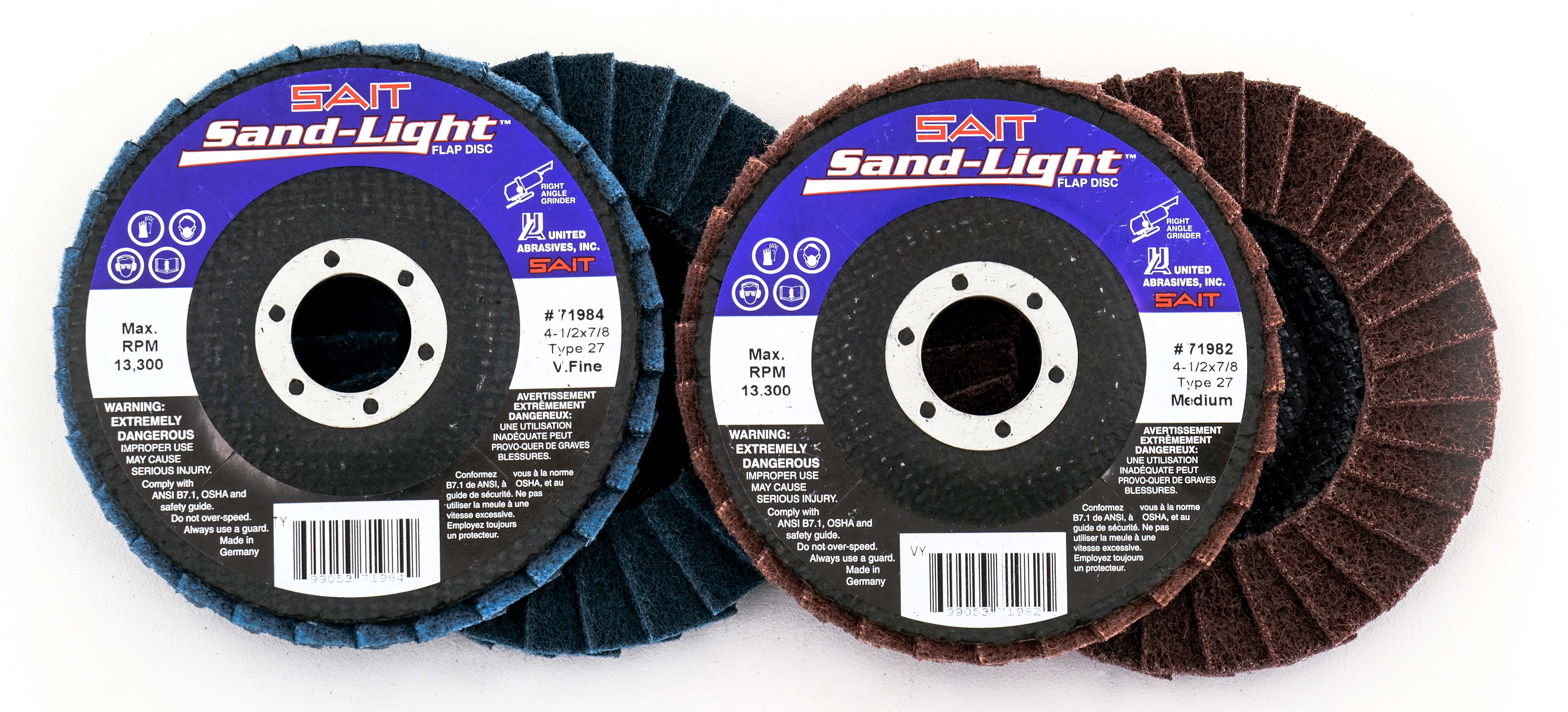 4-1/2x7/8 SANDLT FLAP DISC CRS - Flap Discs